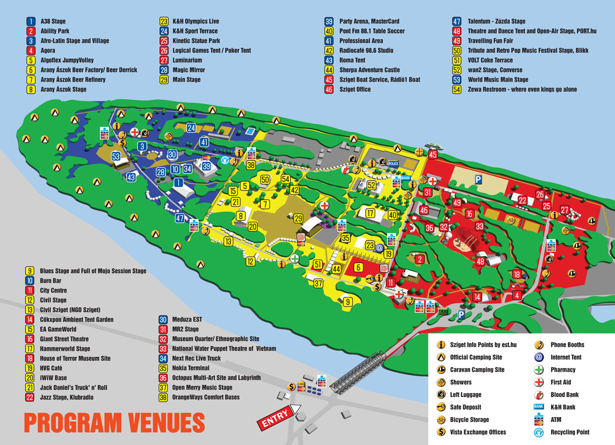 mapa Sziget 2008