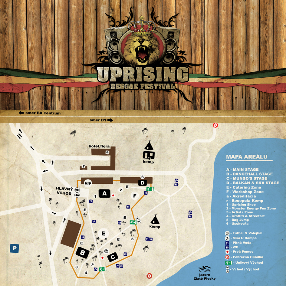 Mapa - Uprising Reggae Festival