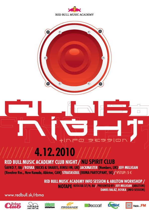 Red bull Music Academy club nigt - Nu Spirit, 4.12.2010