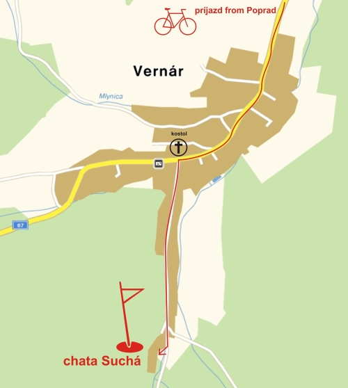 Mapa Vernar - detail