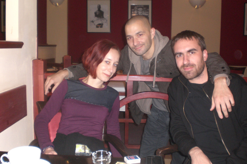 Biba z rádia _FM, Ecson Waldes a Erik z Noisecut v Steam Café